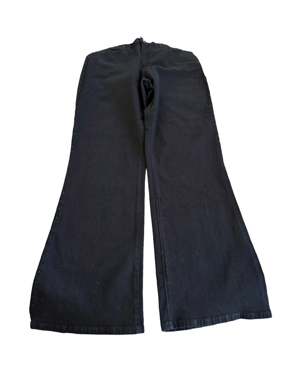 NYDJ SIze 14 Black with Rhinestones Flared Jeans